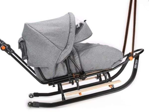 Sanki dziecięce teo&gigi ALL SEASONS z kółkami, podnóżkami i mufką #529