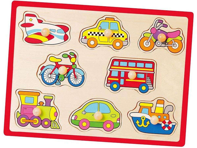 Drewniane Puzzle Układanka Pojazdy Viga Toys