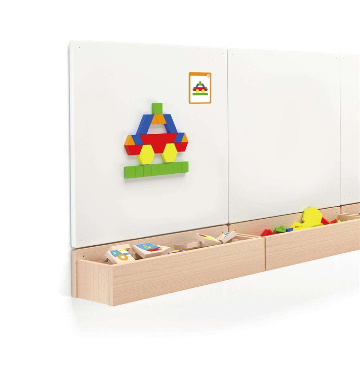 Drewniana Mozaika Geometryczna Viga Toys Układanka Logiczna Klocki 102 el