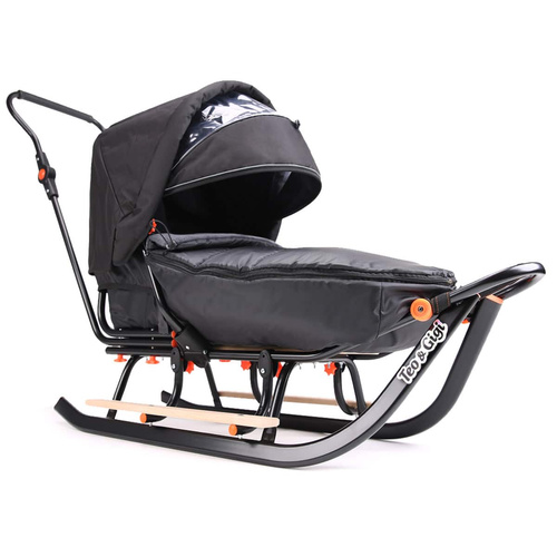 Sanki dla dzieci teo&gigi Smart Line PLUS ciemny szary bipolar  #881X