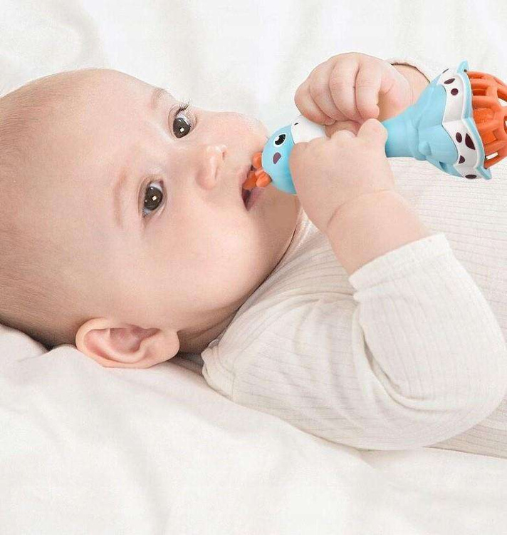 WOOPIE BABY Grzechotka Żyrafka Sensoryczna Gryzak z Muzyką Montessori 1 szt.