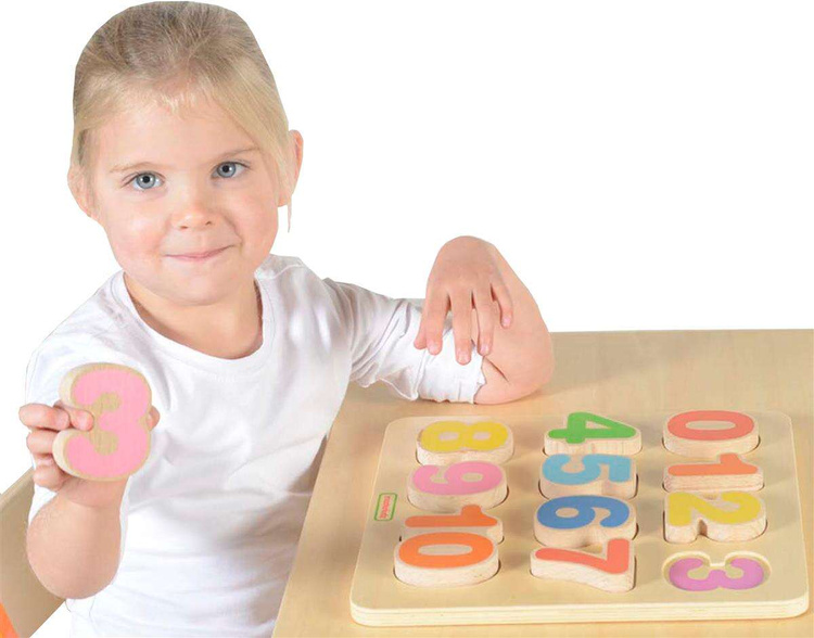 Nauka Cyferek Drewniana Tabliczka Edukacyjna Masterkidz Matematyka