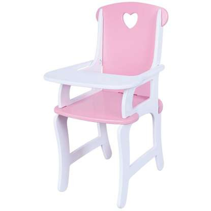 Drewniane krzesełko do karmienia lalek Viga.