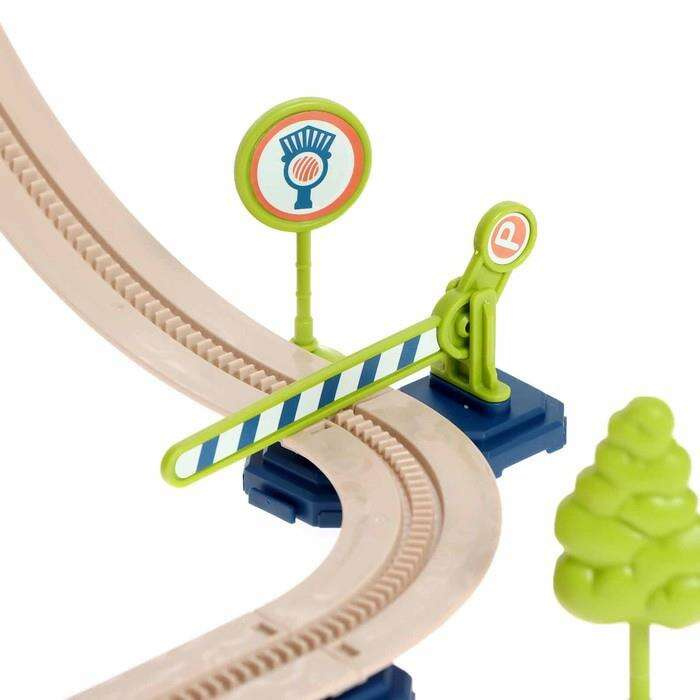 WOOPIE Kolejka Elektryczna 2w1 Składana w Walizkę 87 el. - Długość 3,5 m