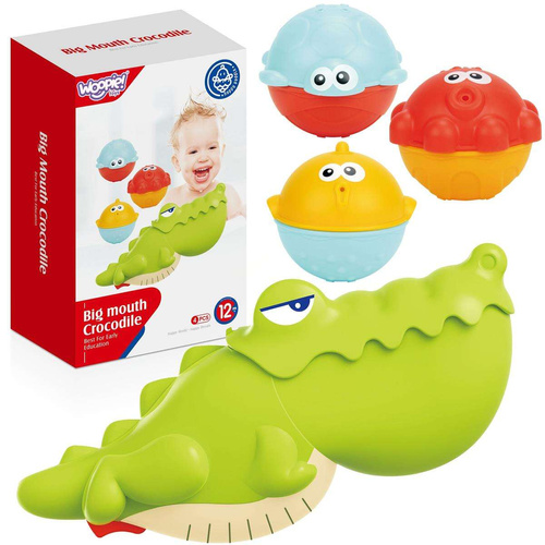 WOOPIE BABY Zabawka do Kąpieli Krokodylek i Rybki 3 szt.