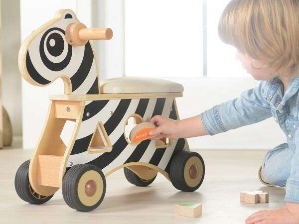 MASTERKIDZ Jeździk Sorter Kształtów Zebra