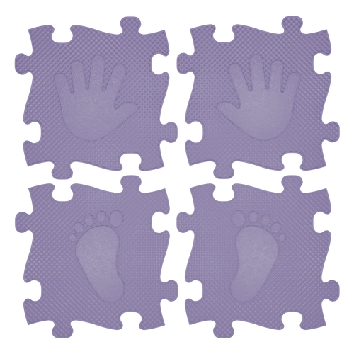 WOOPIE Mata Sensoryczna Ortopedyczna Puzzle Ręce i Nogi 16 el. - Kolor Fioletowy