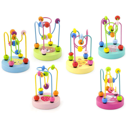 VIGA Drewniany Poręczny Labirynt Przeplatanka Pętla Motoryczna 1szt