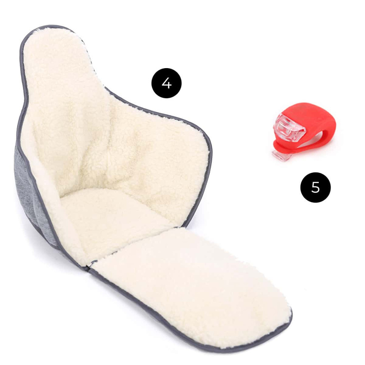 Sanki dziecięce teo&gigi ALL SEASONS Z MATERACYKIEM SZARY LEN Z WEŁNĄ #401