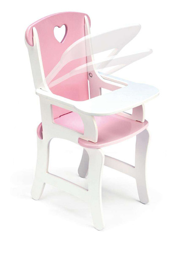 Drewniane krzesełko do karmienia lalek Viga.