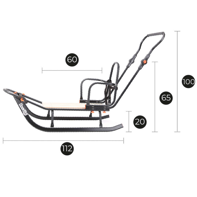 Sanki dziecięce teo&gigi ALL SEASONS z kółkami, podnóżkami i mufką #505