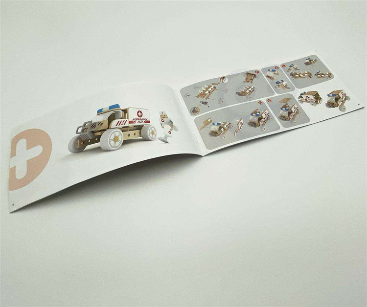 Klocki Konstrukcyjne Ambulans Karetka Samochodzik Dla Dzieci Classic World Drewniany