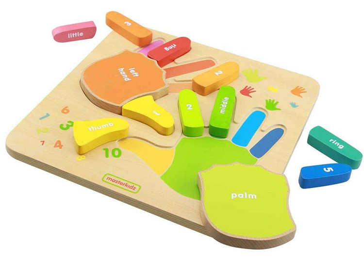Edukacyjna Tabliczka Drewniana Liczenie Na Palcach Masterkidz