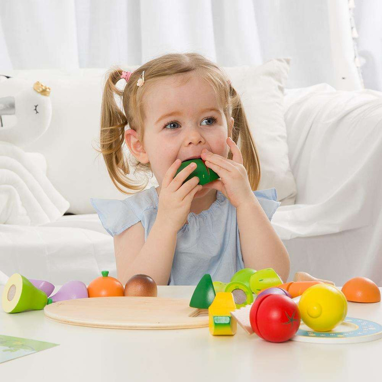 CLASSIC WORLD Drewniany Zestaw Do Krojenia Owoców