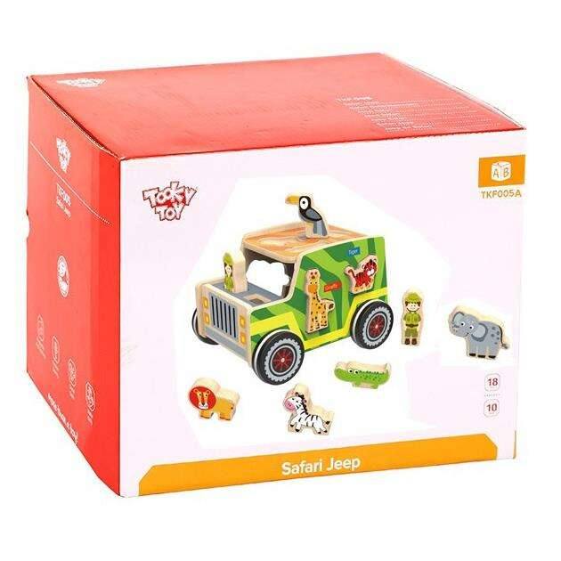 TOOKY TOY Drewniany Jeep Safari Sorter Samochód