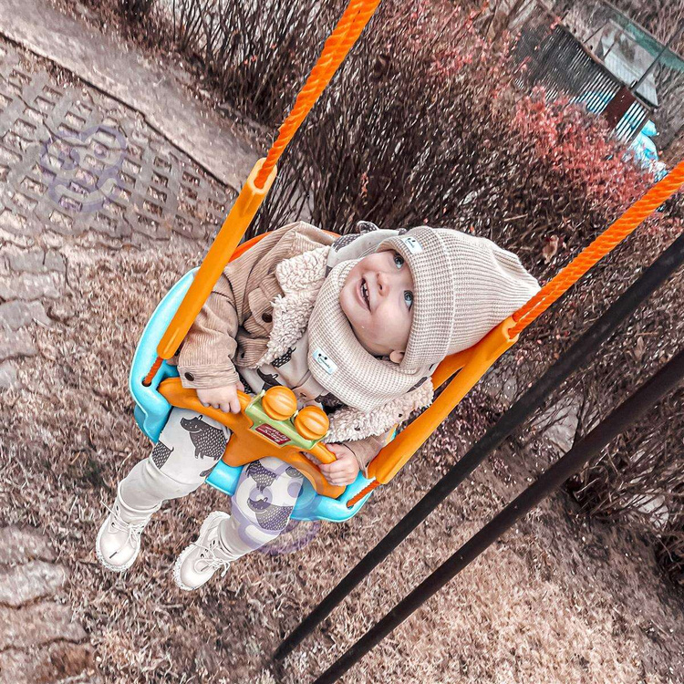 WOOPIE Huśtawka 3w1 Niebieska