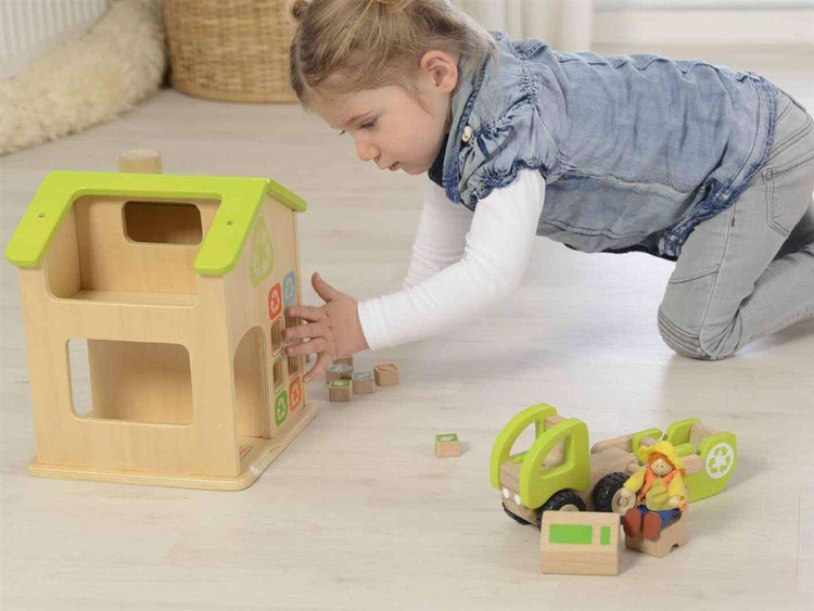 Stacja Sortowania Śmierci I Recyklingu Drewniana Makieta Masterkidz