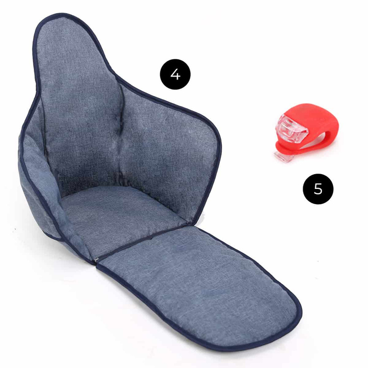 Sanki dziecięce teo&gigi ALL SEASONS Z MATERACYKIEMGRANATOWY LEN #425