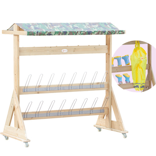 CLASSIC WORLD EDU Drewniany Wieszak Ogrodowy XXL