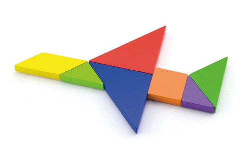 Viga Tangram Drewniana Gra Logiczna Układanka Klocki Łamigłówka