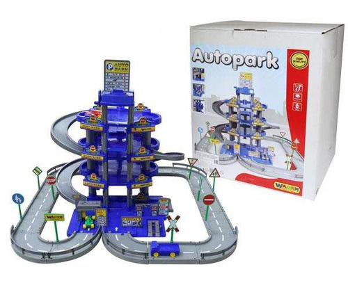 Wader QT Wielki Garaż Parkink Myjnia Tor 4 Poziomy + Autka