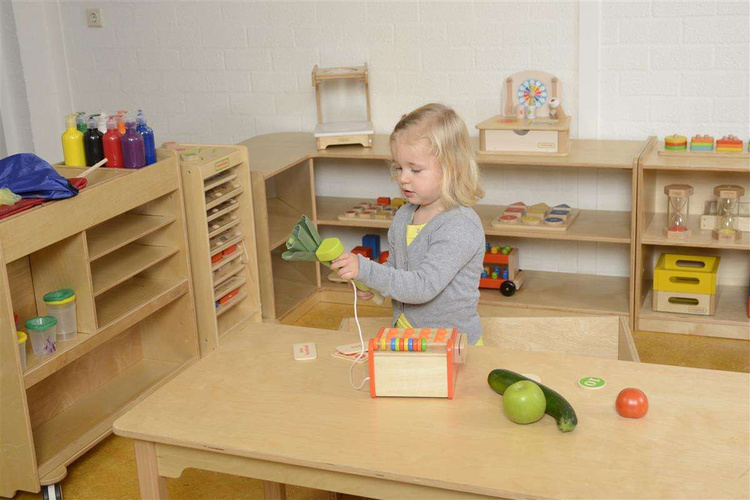 Drewniana Kasa Sklepowa Dla Dzieci + Pieniądze i Karta Kredytowa Masterkidz