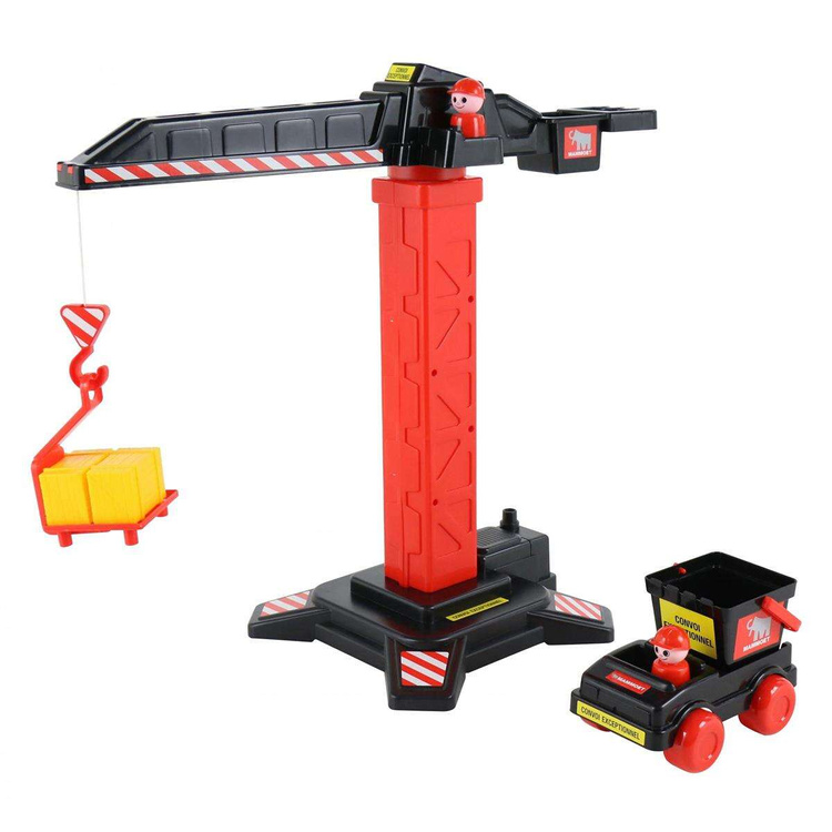 WADER Mammoet Dźwig Żuraw + Auto Ciężarówka 2 Figurki