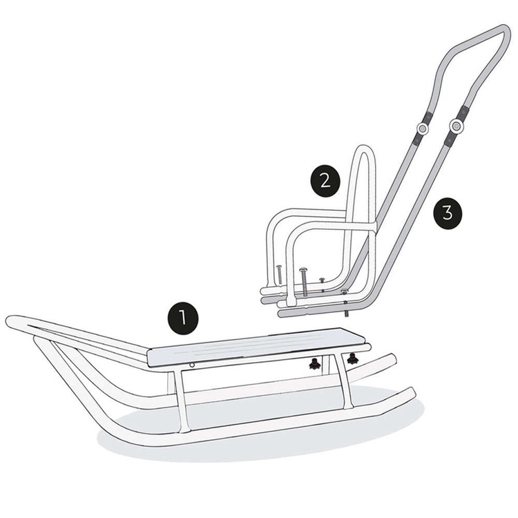 Sanki dziecięce teo&gigi ALL SEASONS z kółkami, podnóżkami i mufką #505