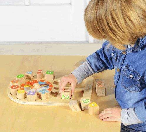 MASTERKIDZ Drewniany Zegar Nauka Czasu i Pogody