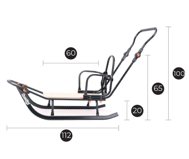 Sanki dziecięce teo&gigi SMART LINE z podnóżkami #805x
