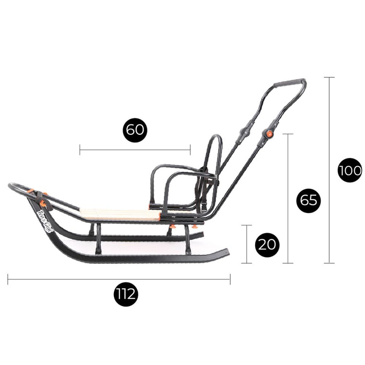 Sanki dziecięce teo&gigi SMART LINE z podnóżkami #801X
