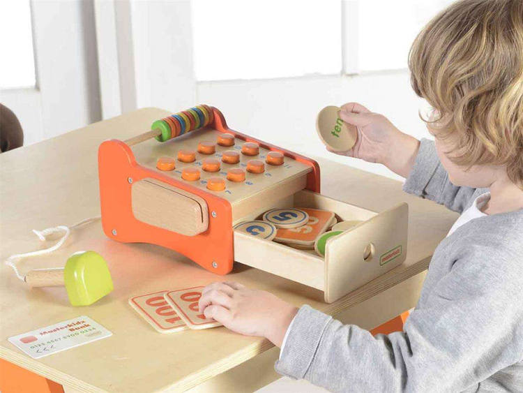 Drewniany Wózek Sklepowy Na Zakupy Masterkidz