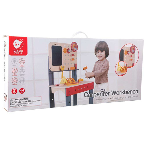 Drewniany Stół Warsztatowy z narzędziami Classic World