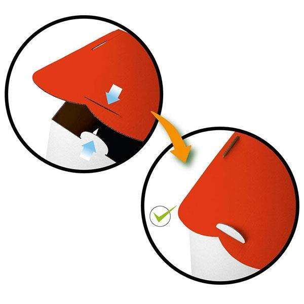 FEBER Duży Domek do Kolorowania z Tektury + Naklejki