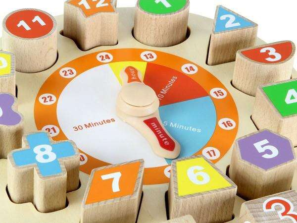 MASTERKIDZ Drewniany Zegar Nauka Czasu i Pogody