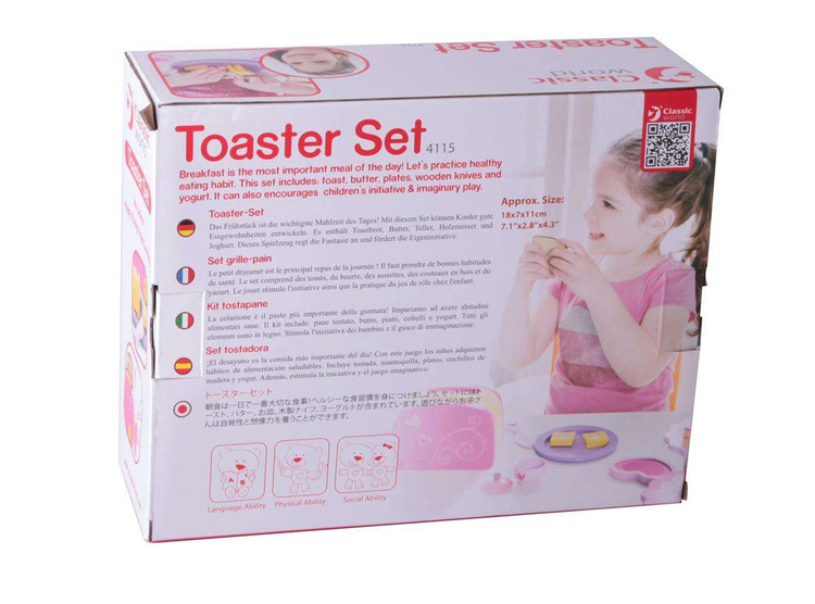 Zabawka Toster i Zestaw Śniadaniowy Classic World