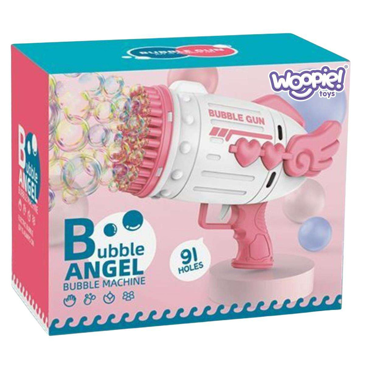 WOOPIE Pistolet do Robienia Baniek Mydlanych 91 Otworów Różowy