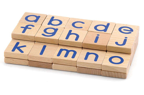 Zestaw Drewnianych Magnetycznych literek 40 elementów VIGA