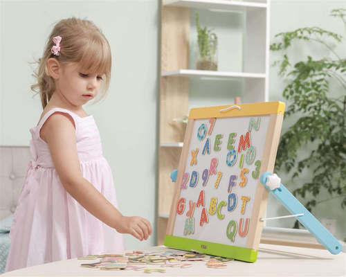 Viga Drewniany Zestaw Magnetyczny Literki i cyferki