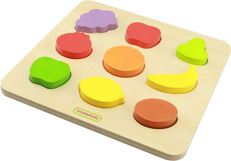 Drewniany Sorter Kształtów Masterkidz Kolorowe Owoce