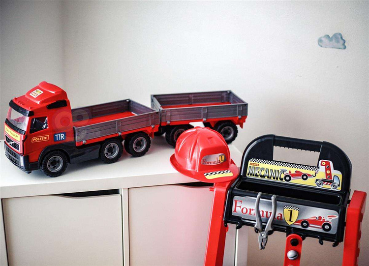 Zestaw Majsterkowicza "Super Mechanik" + Samochód z Burtami i Przyczepą "Volvo" Wader QT Polesie