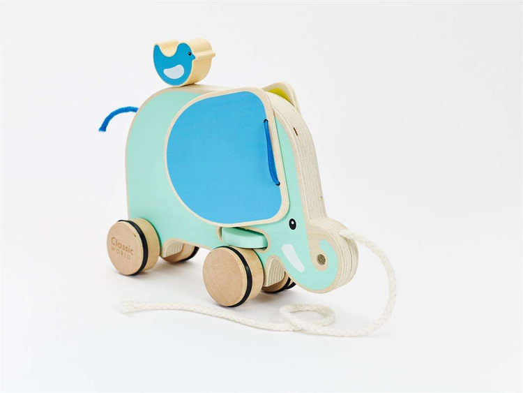 Drewniany Słonik do Ciągnięcia Classic World