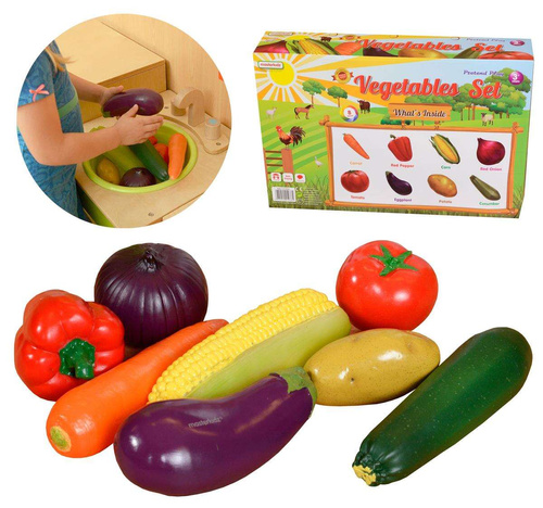 Zestaw 8 Warzyw Drewnianych Do Kuchni Dla Dzieci Masterkidz