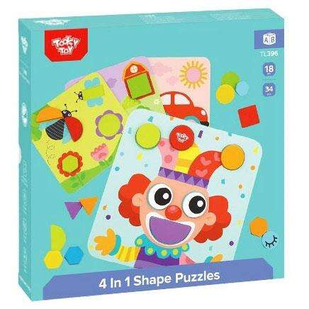 TOOKY TOY Puzzle 4 w 1 Układnaka Klocki