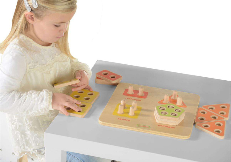Drewniany Sorter Kształtów Figury Geometryczne Liczenie Masterkidz