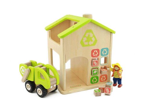 Stacja Sortowania Śmierci I Recyklingu Drewniana Makieta Masterkidz