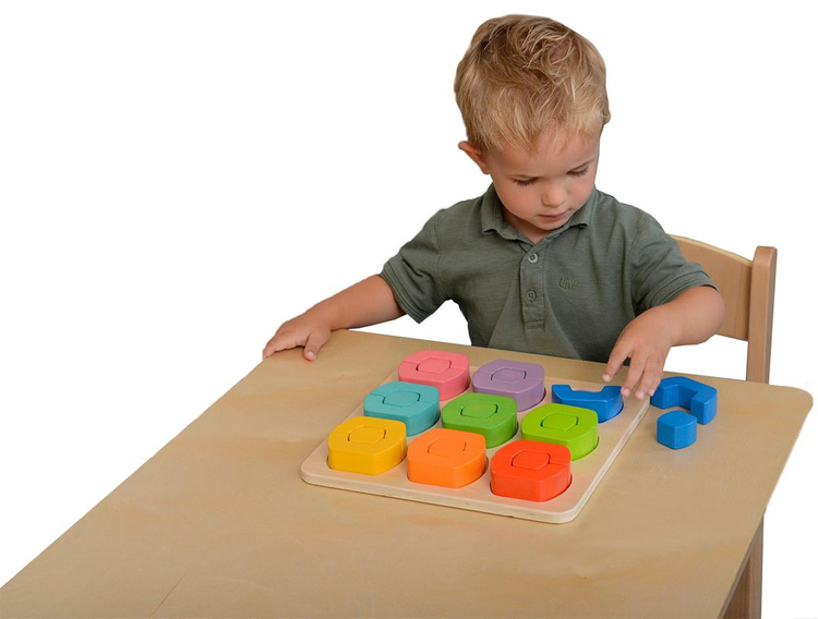 Kolorowe Klocki Dzielone Sorter Kształtów Kolorów Masterkidz