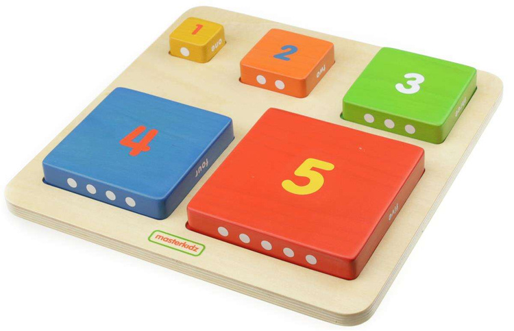 Piramidka Drewniana Edukacyjna Liczenie Kolory Masterkidz