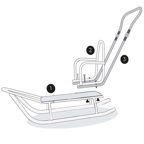 Sanki z pchaczem i oparciem teo&gigi ALL SEASONS #530X