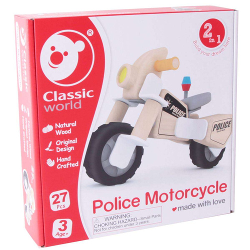 CLASSIC WORLD Klocki Konstrukcyjne Motocykl Policyjny